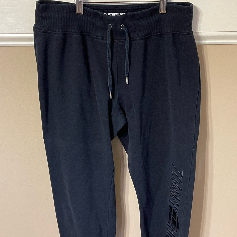 Tommy Hilfiger Black Sweatpants with Elastic Waistband
